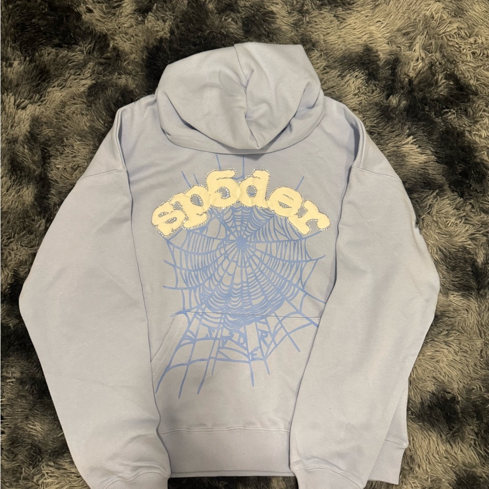 Sp5der hoodie Sky blue size L